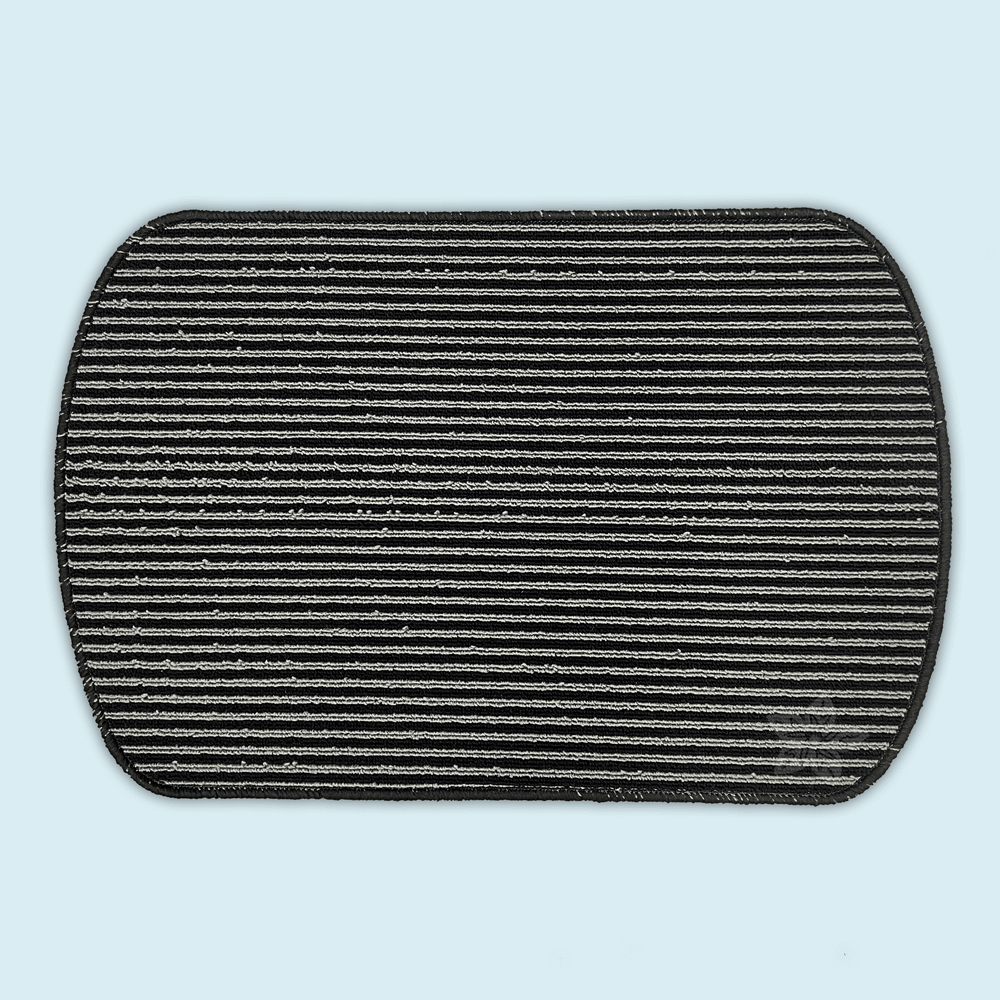 Gray Stripy Door Mat
