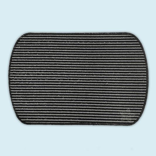 Gray Stripy Door Mat