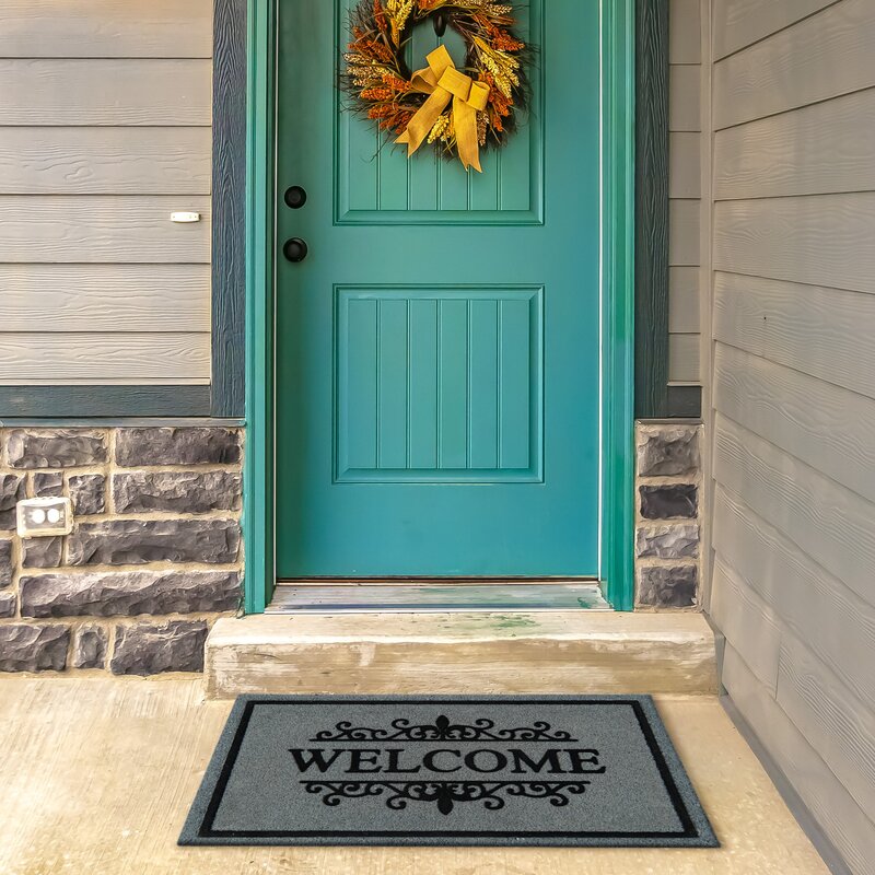 Grey Welcome Door Mat