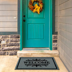 Grey Welcome Door Mat