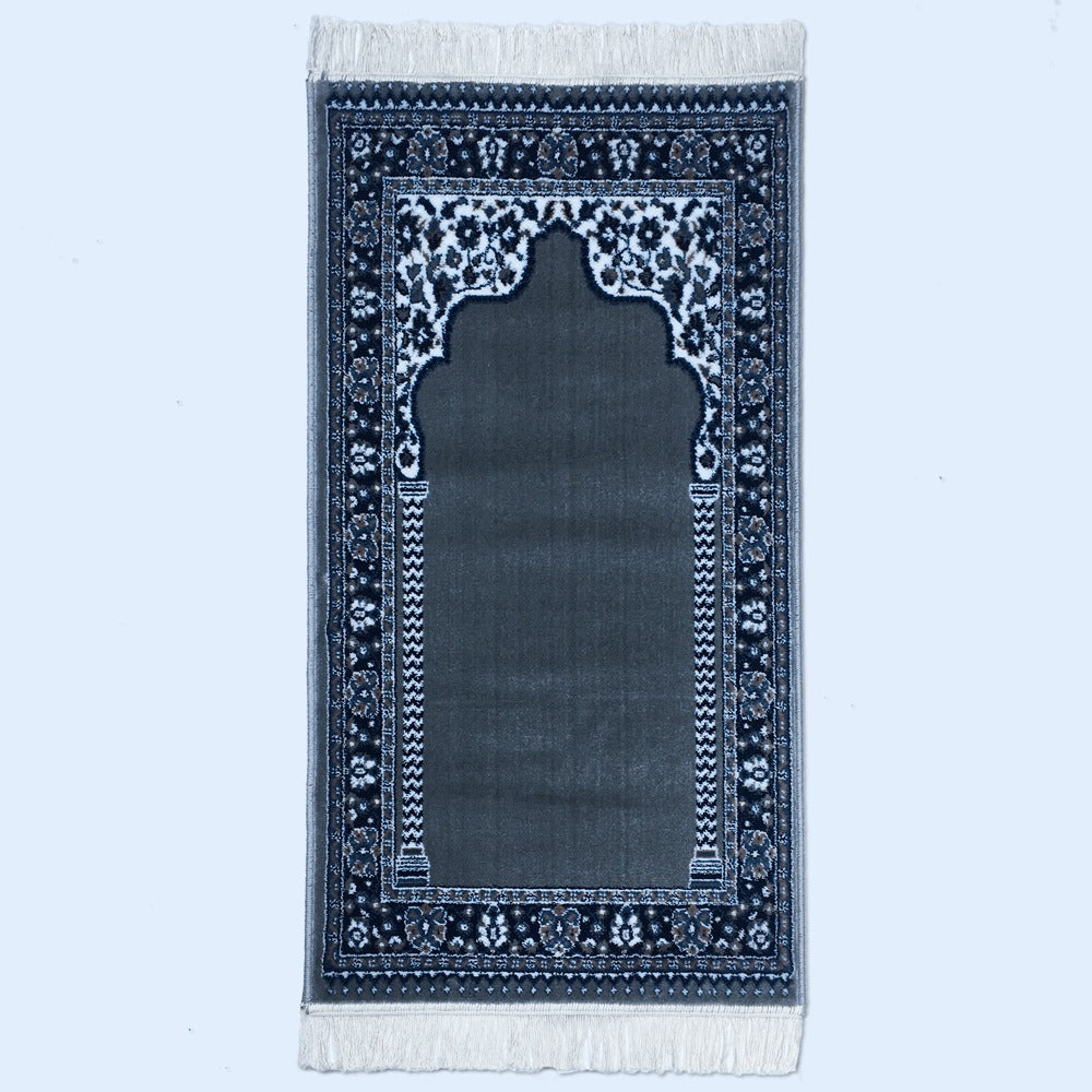 Sajalo Grey Jasmine Design Jainamaz 2.3x4ft(66 X 120 cm)