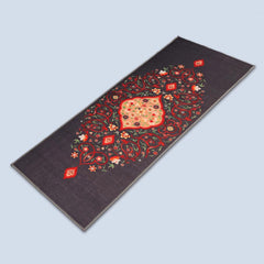 Sajalo Grey Flower ECO Runner 2x6feet (  (24 x 72 inches )