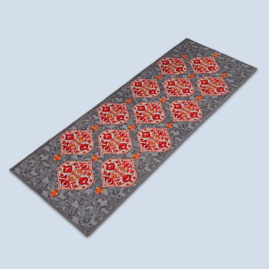 Sajalo Grey Flower ECO Runner 2x6Ft