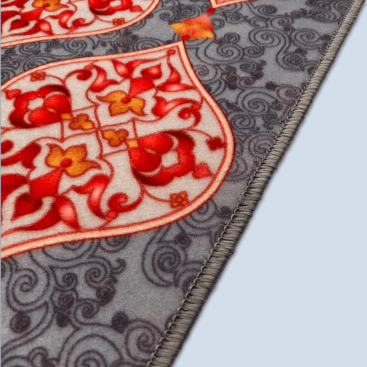 Sajalo Grey Flower ECO Runner 2x6Ft ( 24 x 72 inches )