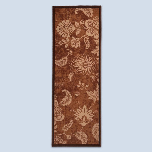 Sajalo Beige Leaf Eco Runner 2x6ft ( 24 x 72 inches )