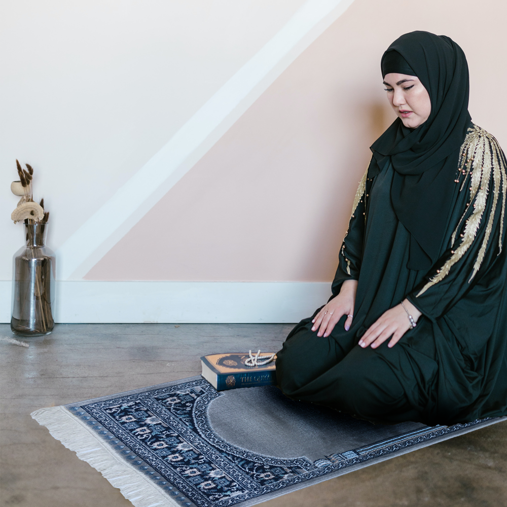 Sajalo Grey Ankra Jainamaz 2.3x4ft