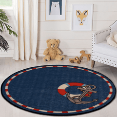 Sajalo Anchor Round Rug