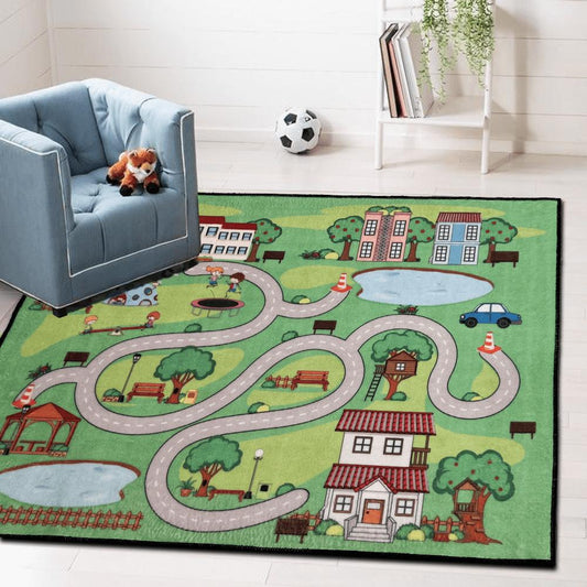 Sajalo City Map Kids Rug